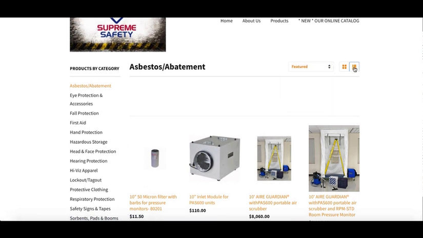 Supreme Safety Inc.: Website Redesign & e-Catalog